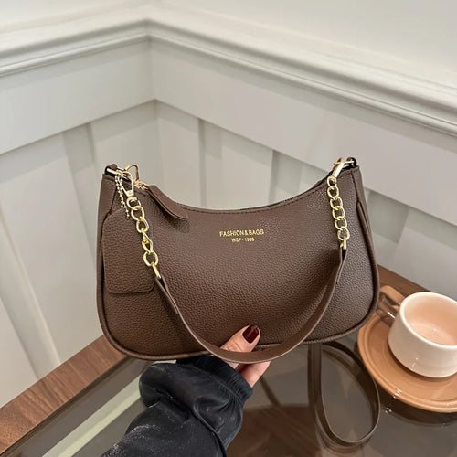 Fashion Shoulder Crossbody Bag with Adjustable Strap, Elegant Underarm