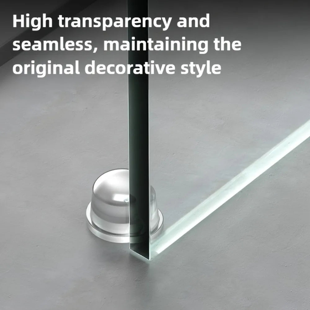 Transparent Silicone Door Stopper No Drill Anti Bump Pad for Office
