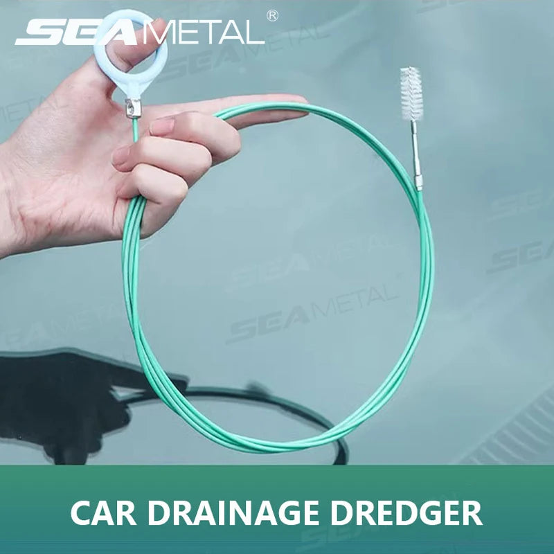 SEAMETAL 3m Car Sewer Unclogger Cleaning Brush Car Sunroof Long Hose
