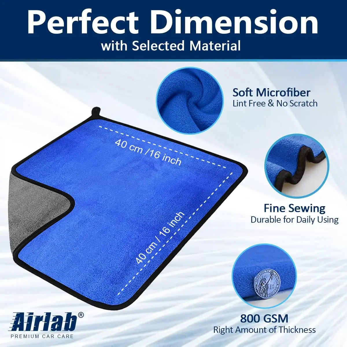1-4pcs Microfiber Car Washing Towel Soft Quick Drying Windows Mirrors