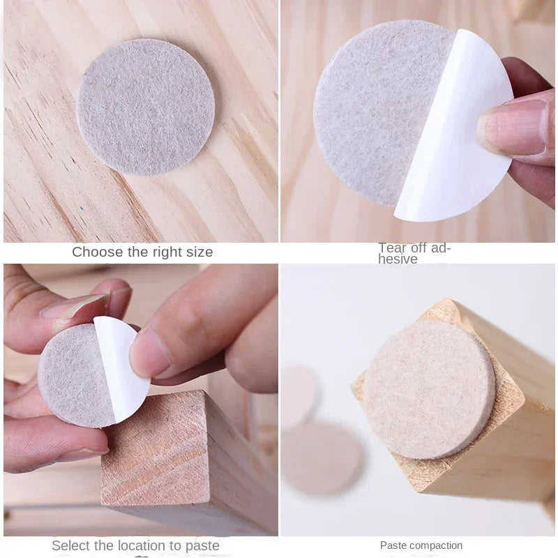 3-72Pcs Felt Chair Leg Pads 3mm Thick Floor Scratch Protector Mat Mute