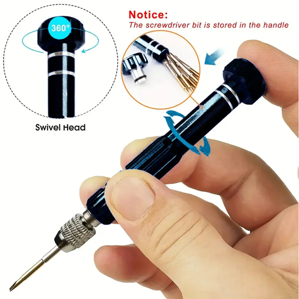 1pc 5-in-1 Multifunctional Small Screwdriver Kit Repair Tool for