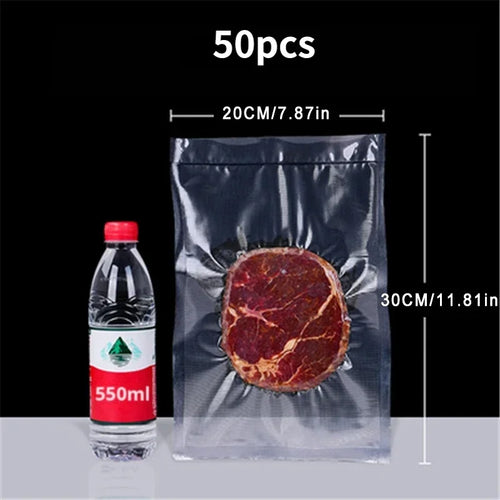 50pcs Vacuum Sealer Bags, Disposable Airtight Compression Bag,