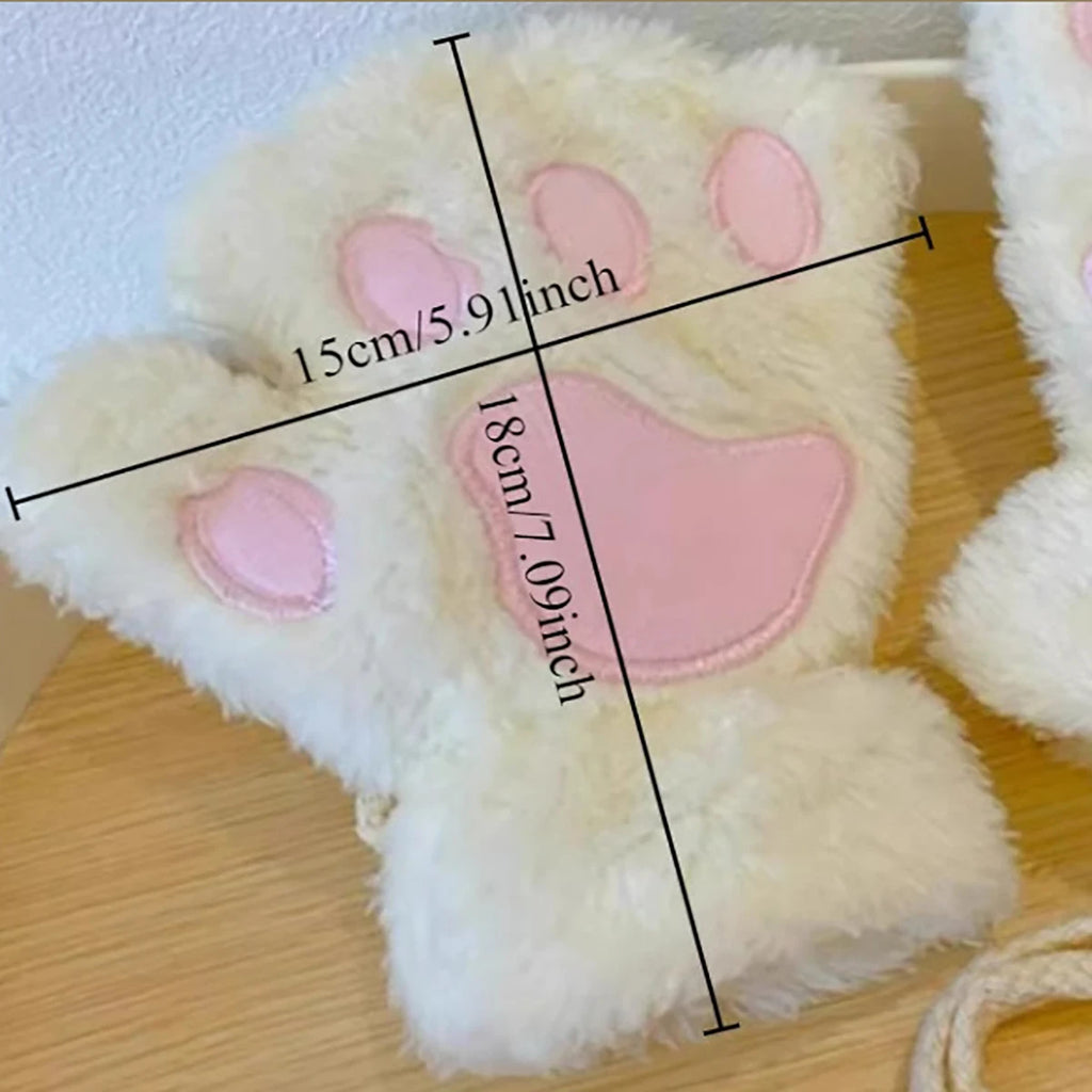 Cat Claw Gloves for Autumn and Winter Warm and Cold Resistant Plush