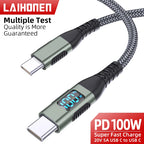 100W USB C to USB C Cable Type C PD 5A FastCharging for LED Display