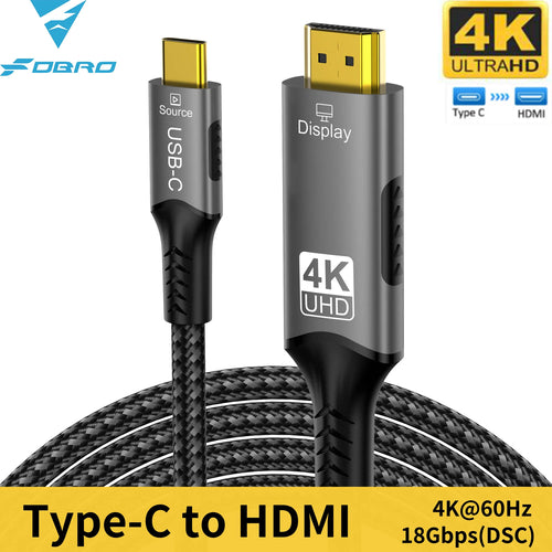 USB C to HDMI Cable 8K@60Hz 4K@120Hz Type C to HDMI-Compatible HDTV