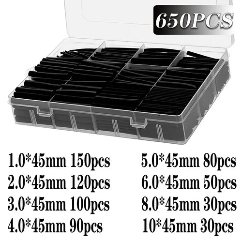 127-1060 pcs 2:1 Heat Shrink Tube Shrinking Assorted Polyolefin