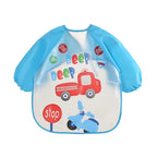 Waterproof EVA Full Sleeve Baby Bibs Children Apron Long Sleeve