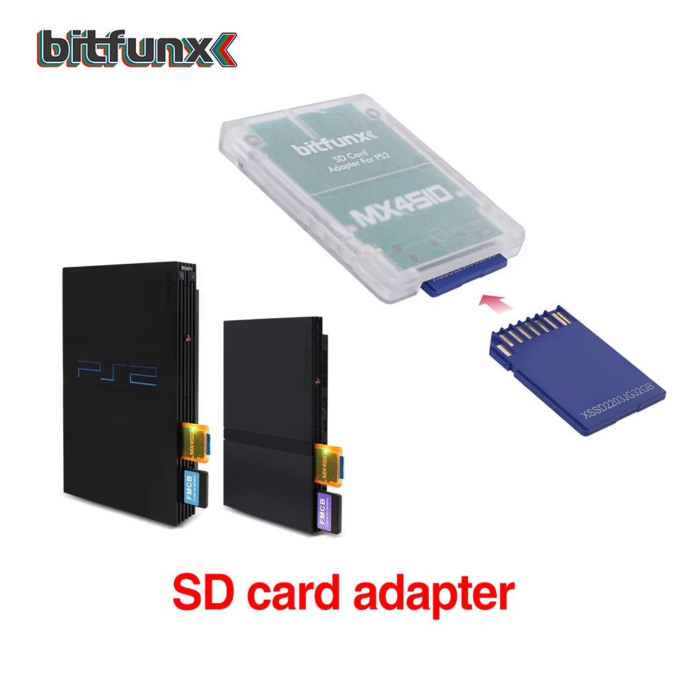 Bitfunx MX4SIO SIO2SD SD/TF Card Adapter Game Reader for PS2