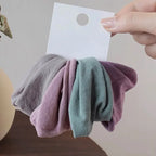 4 Set Solid Widen Thicken Hair Band Ropes Women Ponytail Holder Hair
