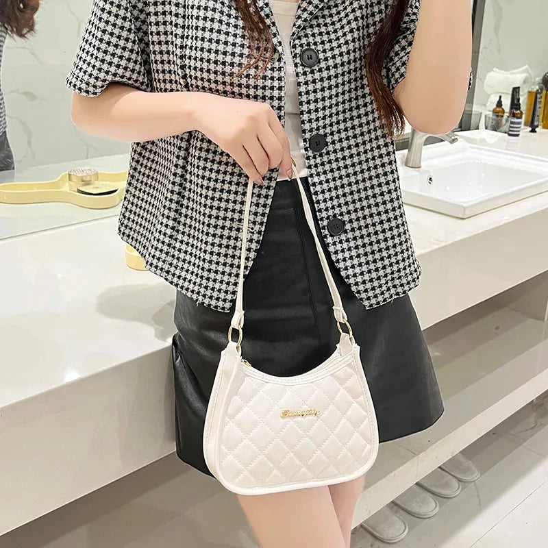 Ladies' retro shoulder bag, armpit handbag, fashionable design,