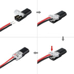 10/25/50PCS Double-Wire Plug-in Connector Pluggable 2 Pin 2 Way Led