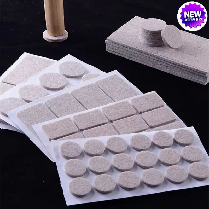3-72Pcs Felt Chair Leg Pads 3mm Thick Floor Scratch Protector Mat Mute