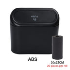 3Pcs Car Trash Can (with Lid) Contains 60 (300) Garbage Bags, Small