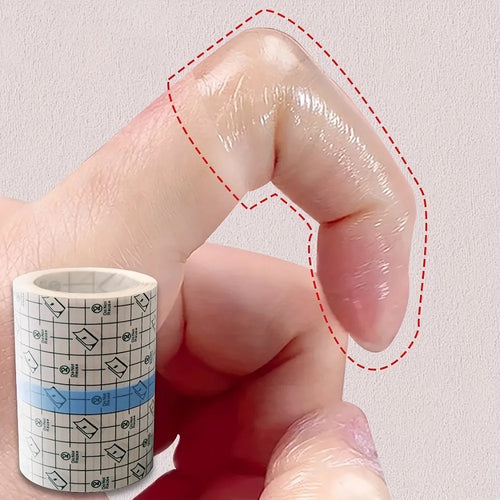 1 Roll Transparent Self-Adhesive Tape, PU Material Bandage, Portable
