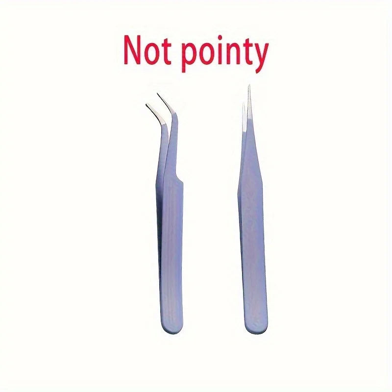 2pcs Stainless Steel Precision Tweezers, Color Scrapbook , Straight