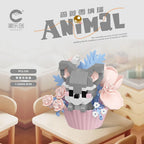 Cute dessert small animals potted bouquet cartoon doll panda puppy