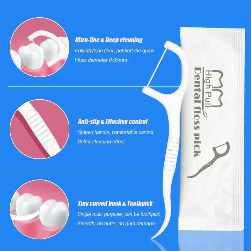 600/PCS Floss Family Pack Ultra-fine Toothpick Disposable Flat Floss