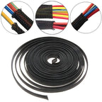3m/9.85ft PET Expandable Braided Sleeving Flexible Wire Mesh Sleeve
