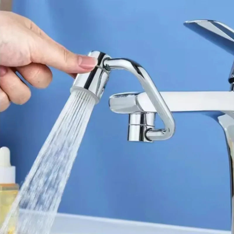 1pc 1080° Swivel Stainless Steel Faucet Extender Splashproof Dual