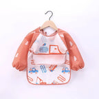 Waterproof EVA Full Sleeve Baby Bibs Children Apron Long Sleeve