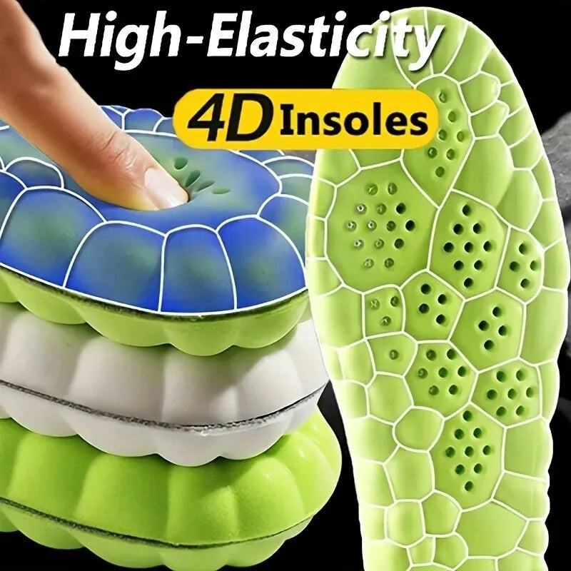 4D Orthopedic Sport Insoles Super Soft Breathable High-elasticity