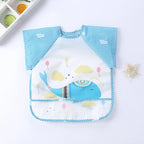Waterproof EVA Full Sleeve Baby Bibs Children Apron Long Sleeve