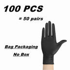 10/20/50/100PCS Black Nitrile Disposable Gloves for Work Latex Free