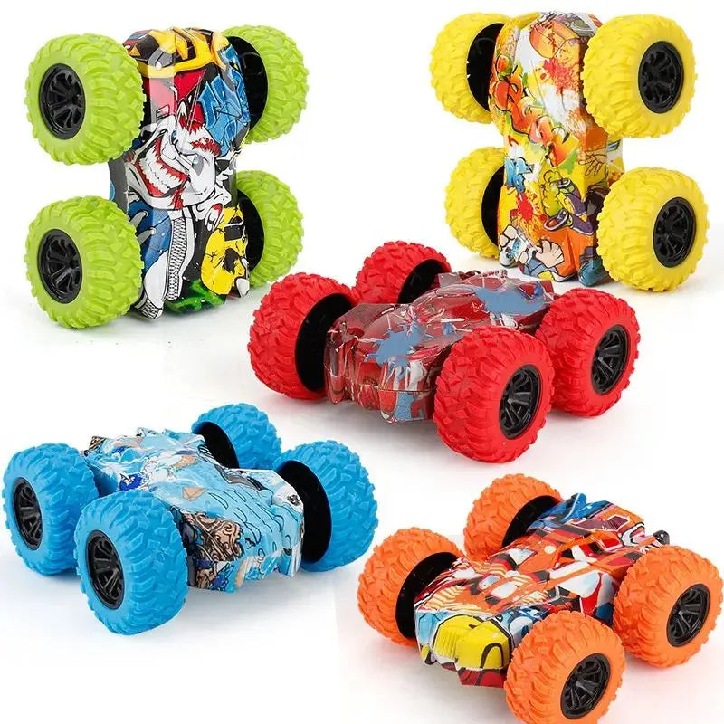 Children's toy car fun double-sided car inertial safety anti-collision