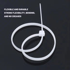 100Pcs Nylon Cable Ties Adjustable Self-locking Cord Ties Straps