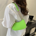 New Brand Women Retro Underarm Bag Felt Solid Color Shoulder Bag