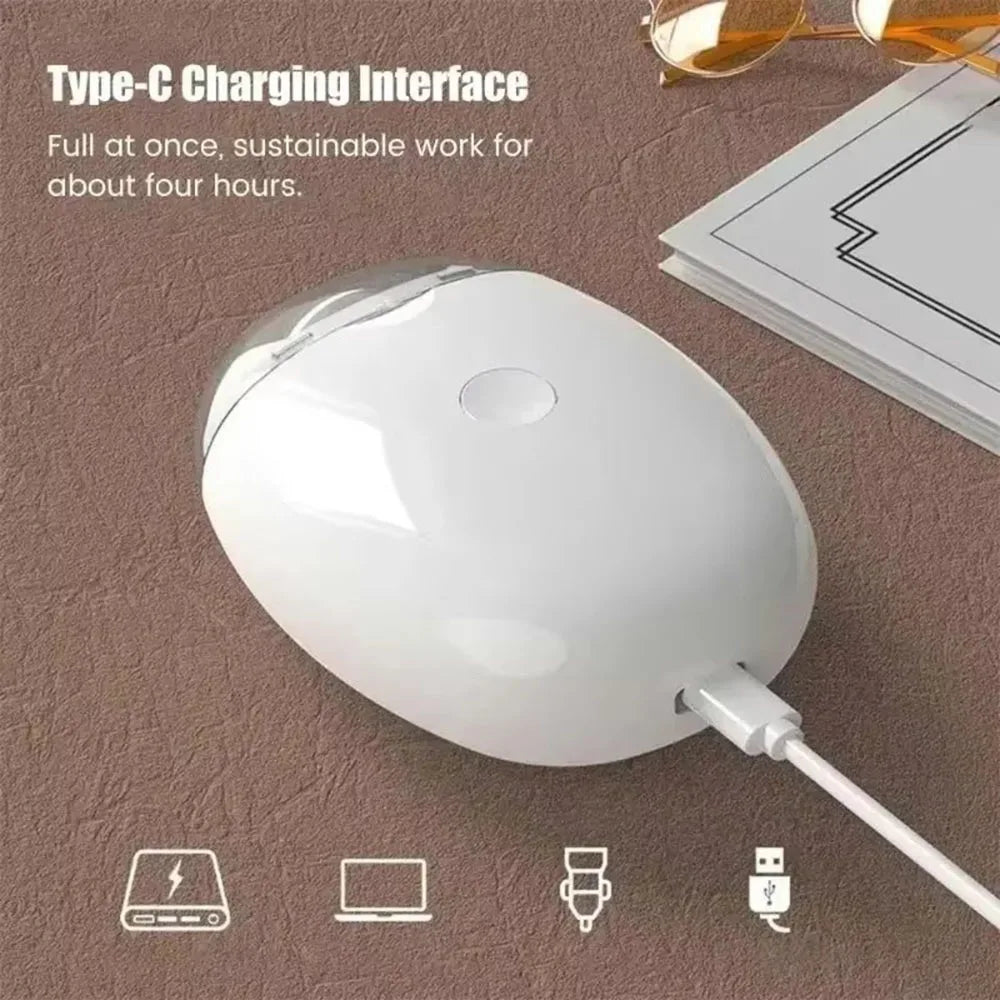 2 IN 1 Electric Nail Clipper Cutter With LED Light Automatic Nail