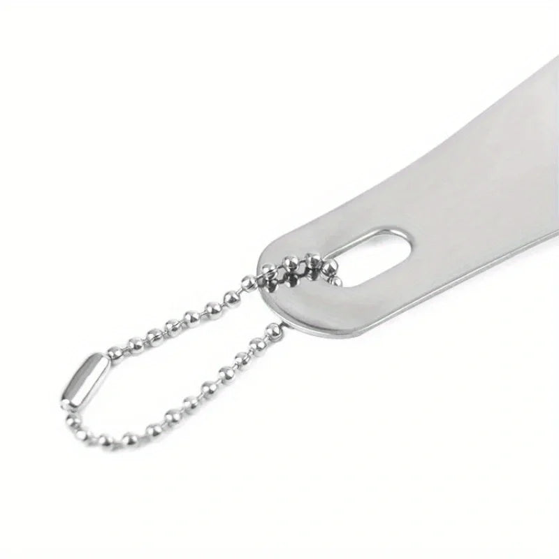 1pc stainless steel metal shoehorn, portable shoehorn, shoe wearing