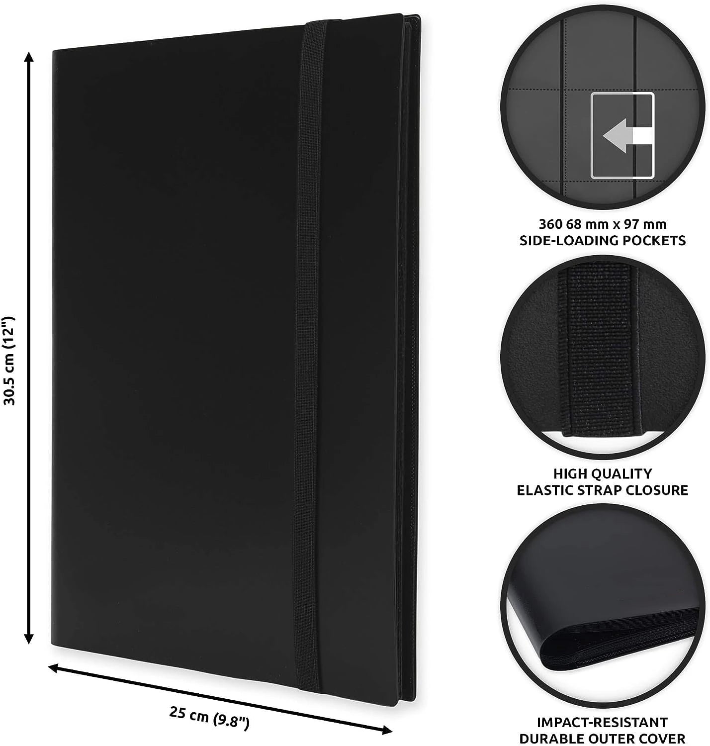 Premium 9-Pocket Trading Card Binder - Holds 360 Cards - Durable PP