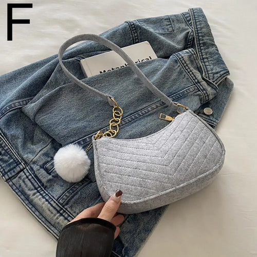 Mini Women Shoulder Bags Fashion Felt Women's Bag Advanced Design
