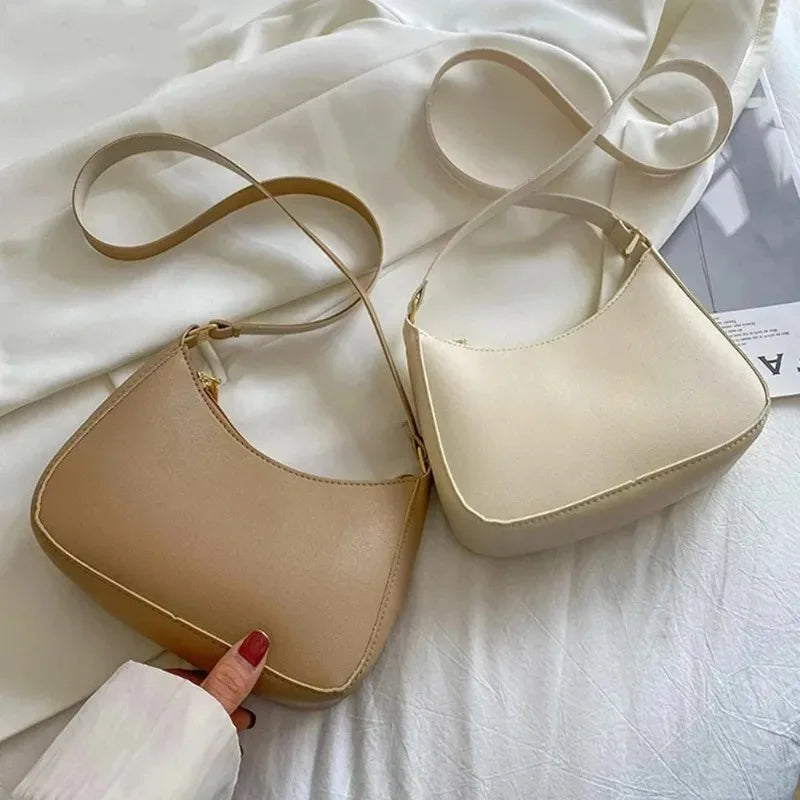 Fashion Portable Handbag Retro Hong Kong Style Portable One-shoulder