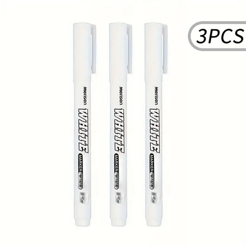 3/6pcs Waterproof White Marker Pen for Tire Painting, Fabric, Wood,