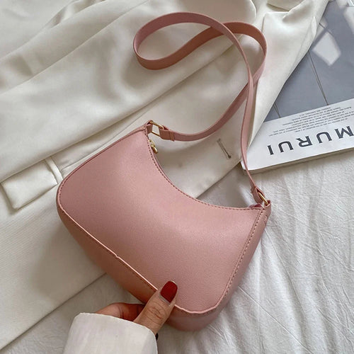 Fashion Portable Handbag Retro Hong Kong Style Portable One-shoulder