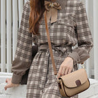 PU Leather Shoulder Bags For Women Fashion Flap Crossbody Messenger