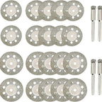 12pcs 22mm Diamond Cutting Disc 3mm Grinding Wheel Mandrel for Metal