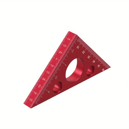 Right Angle Ruler,Aluminum Triangle Ruler w/ Both Imperial and Metric