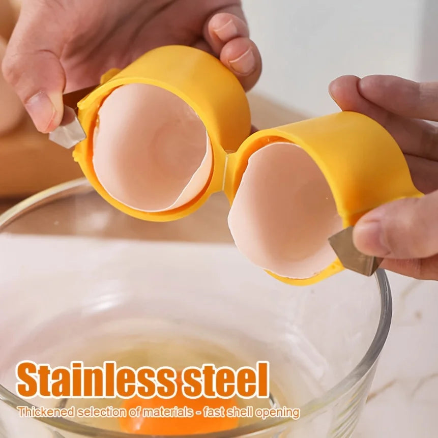 3pcs Stainless Steel Eggshell Separator - Quick Peel & Yolk Splitter,