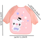 Waterproof EVA Full Sleeve Baby Bibs Children Apron Long Sleeve