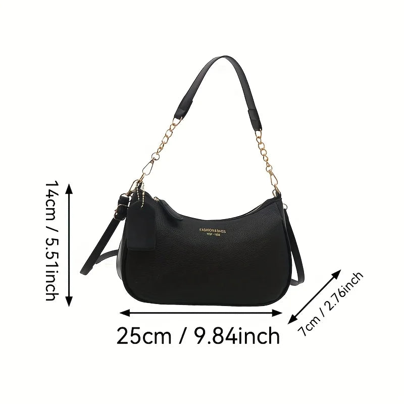 Fashion Shoulder Crossbody Bag with Adjustable Strap, Elegant Underarm