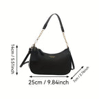 Fashion Shoulder Crossbody Bag with Adjustable Strap, Elegant Underarm