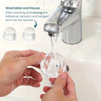 1-8Pcs Transparent Silicone Door Stopper No Drill Anti Bump Pad for