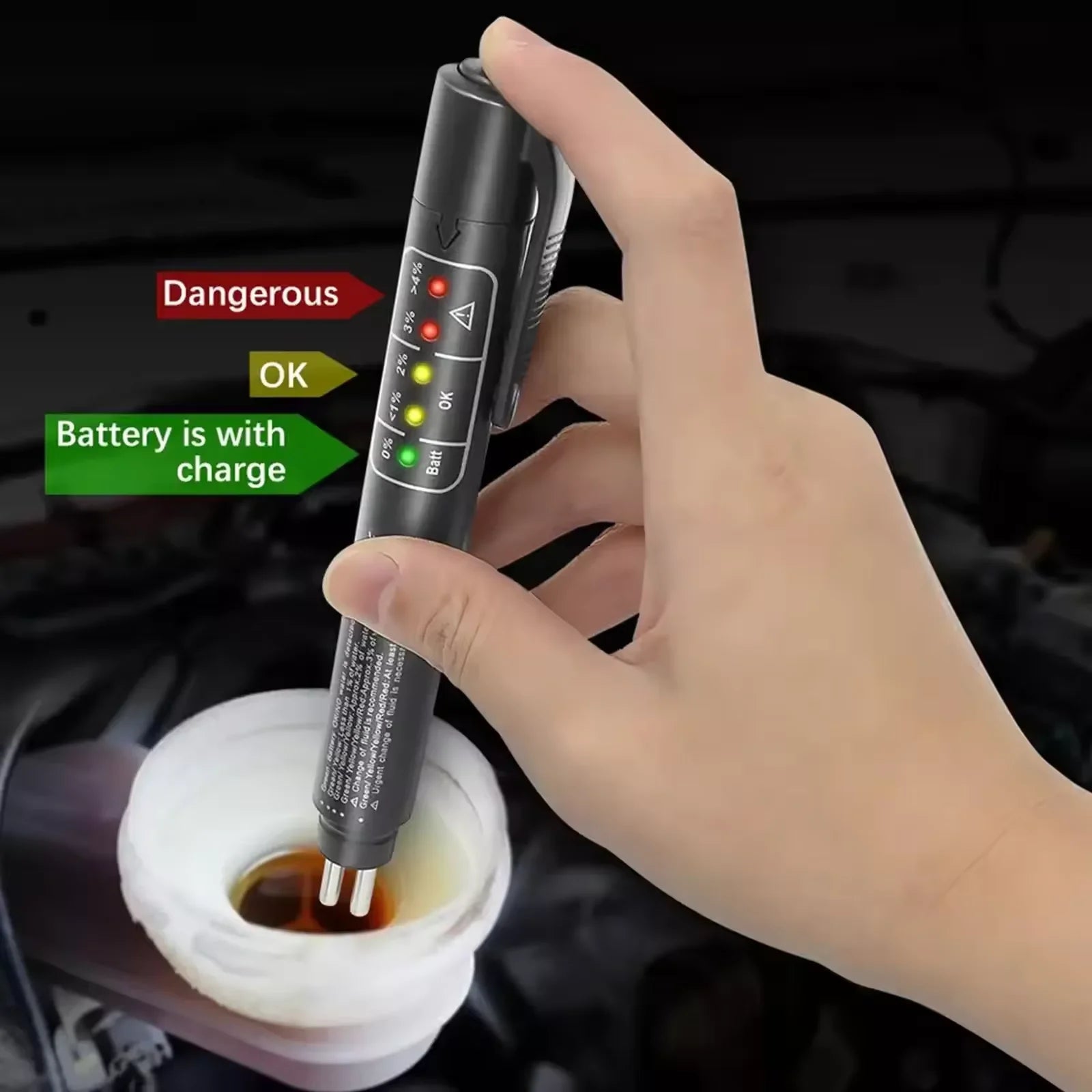 Universal Brake Fluid Tester Accurate Oil Quality Diagnostic Tools LED