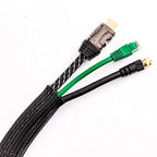 3m/9.85ft PET Expandable Braided Sleeving Flexible Wire Mesh Sleeve
