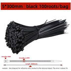 100Pcs Nylon Cable Ties Adjustable Self-locking Cord Ties Straps