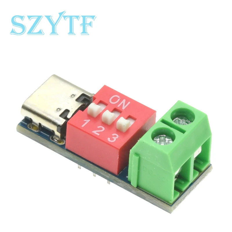 Type-C PD QC Trigger 5V~20V Dial Code Adjustment DC Voltage Power